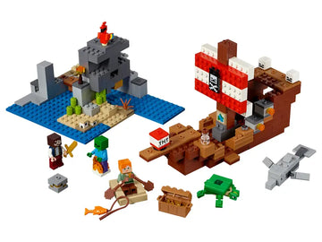 PRE-LOVED LEGO Minecraft Pirate Ship 21152 (No Box)