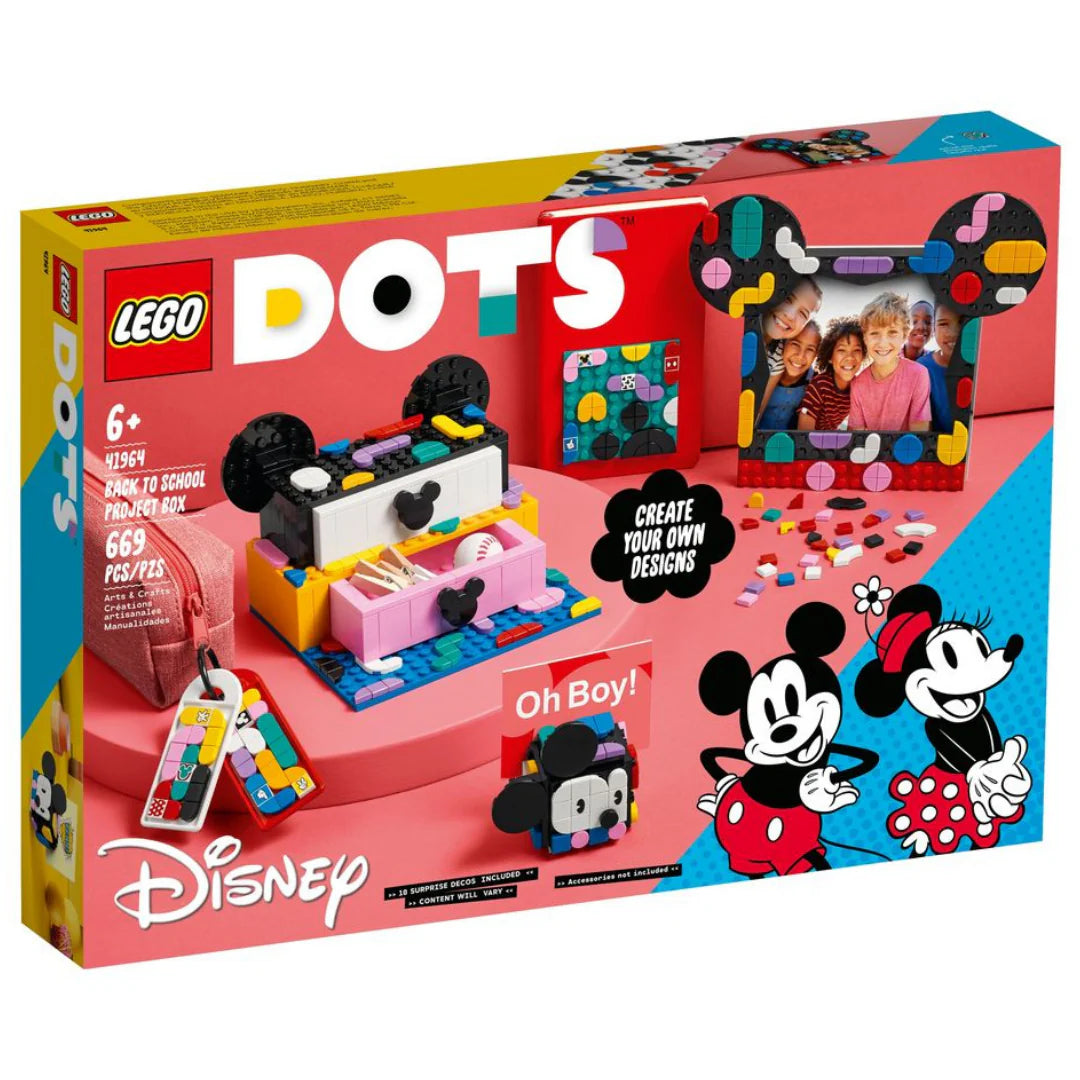 Lego Dots Disney Mickey Mouse & Minnie Mouse Back-to-school Project Bo