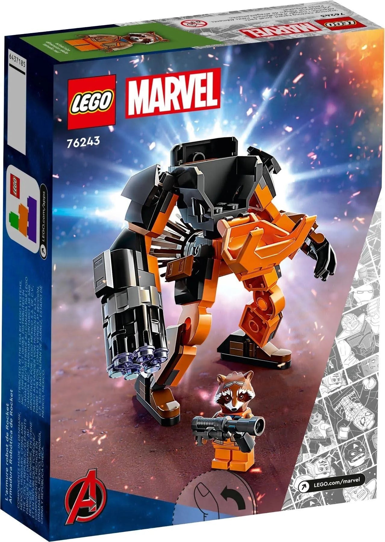 LEGO Marvel Super Heroes Avengers Rocket Mech Armor 76243