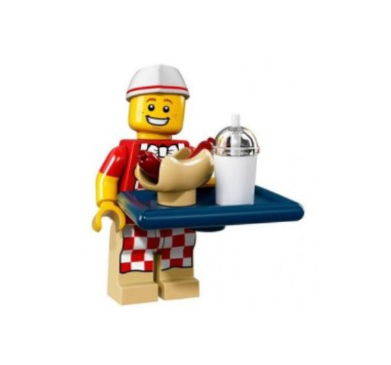 LEGO MINIFIG Hot Dog Vendor, Series 17 col17-6