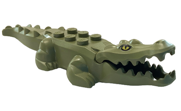LEGO ANIMAL Alligator / Crocodile with 20 Teeth (sand green) 18904c06pb01
