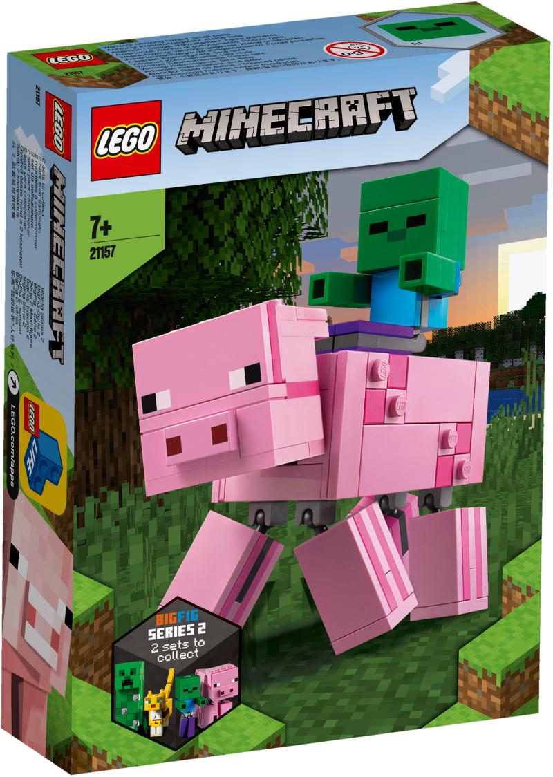 LEGO Minecraft BigFig Pig with Baby Zombie 21157