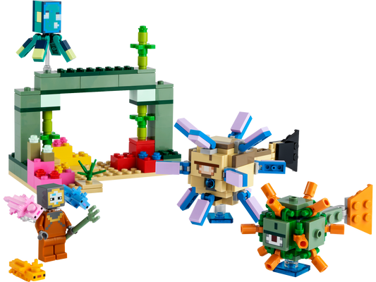 PRE-LOVED LEGO Minecraft The Guardian Battle 21180