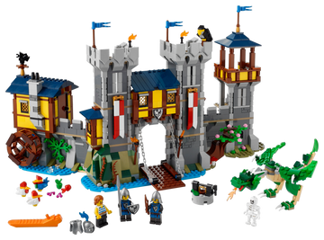 PRE-LOVED LEGO Creator 3 in 1 Medieval Castle 31120 (No Box)
