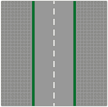 LEGO Baseplate, Road 32 x 32 9-Stud Straight with Road Pattern 606p01