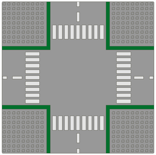 LEGO Baseplate, Road 32 x 32 9-Stud Crossroads with Road Pattern 607p01