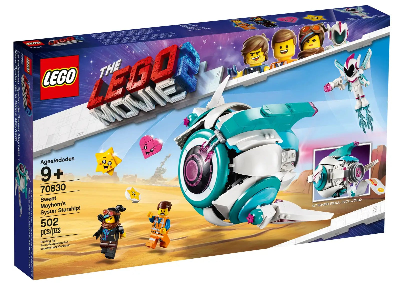 LEGO The Lego Movie 2 The Second Part Sweet Mayhem's Systar Starship! 70830