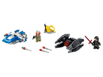 PRE-LOVED LEGO Star Wars A-Wing vs. TIE Silencer Microfighters 75196 (No Box)