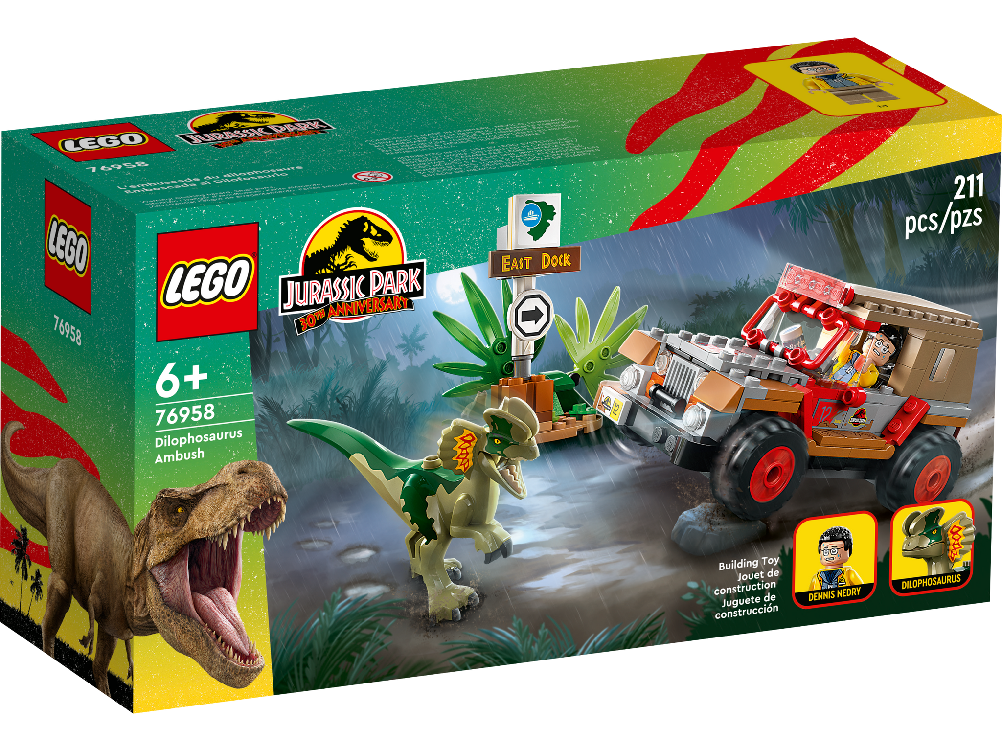 LEGO Jurassic World Jurassic Park Dilophosaurus Ambush 76958