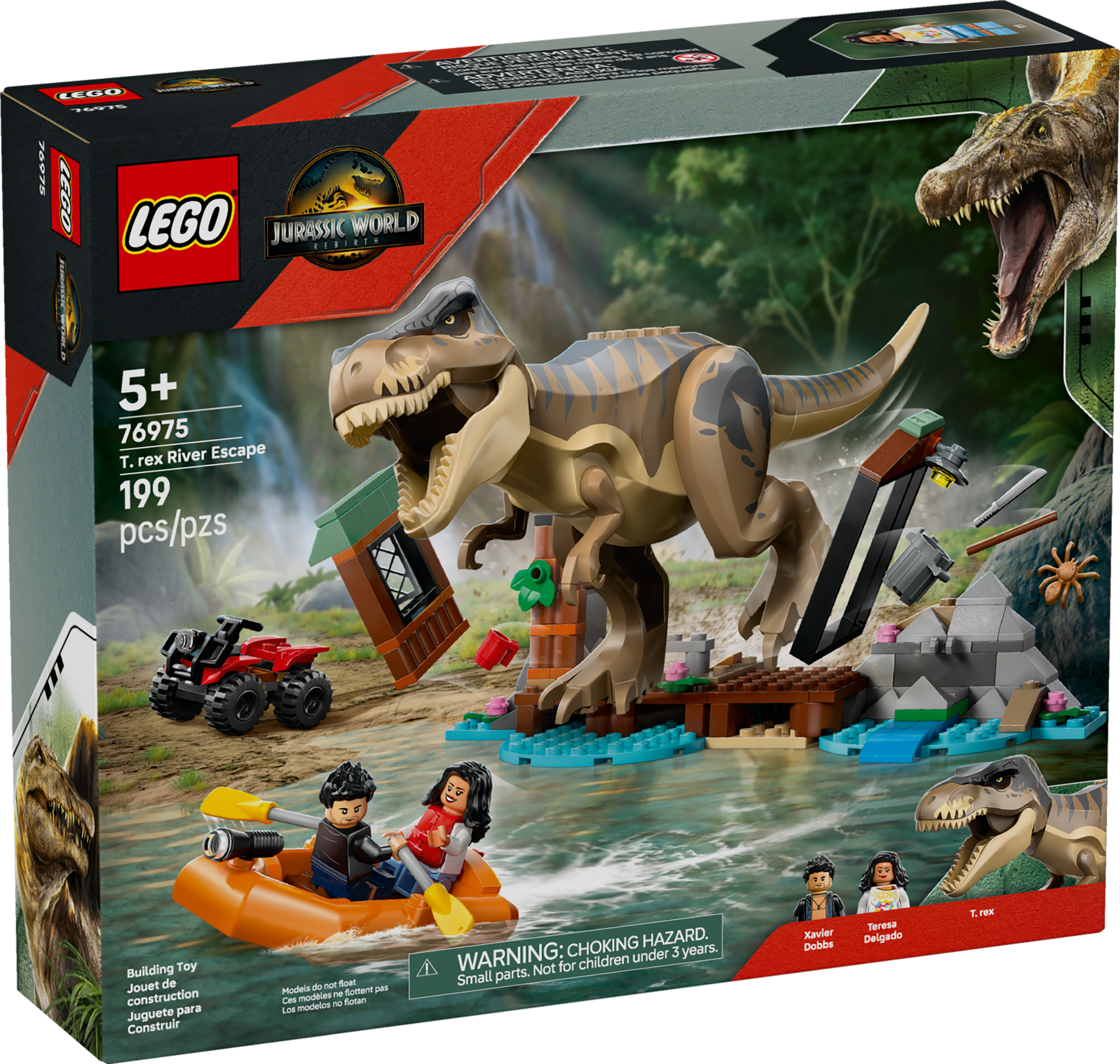 LEGO Jurassic World Rebirth T. rex River Escape 76975