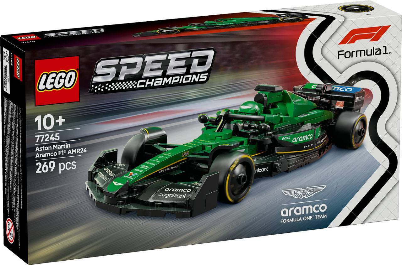 LEGO Speed Champions Formula 1 Aston Martin Aramco F1 AMR24 Race Car 77245