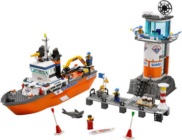 PRE-LOVED LEGO City Coast Guard Patrol Boat & Tower 7739