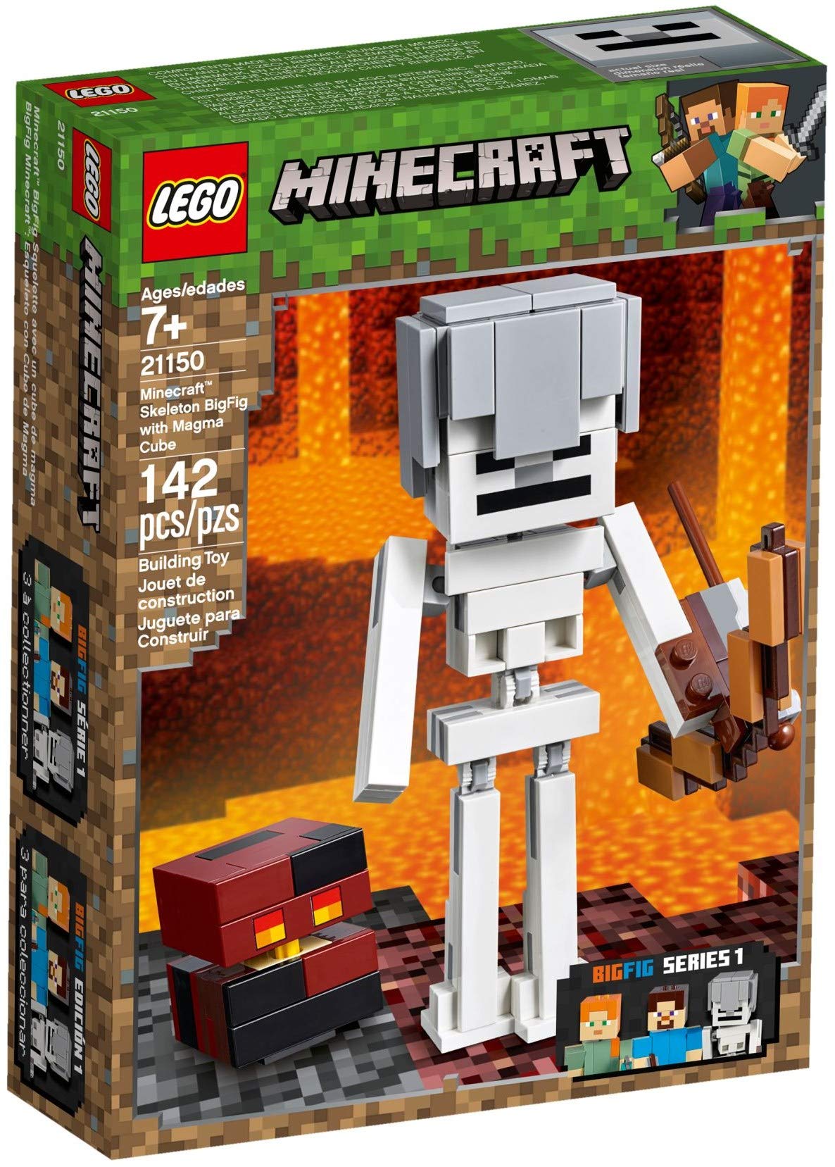 LEGO Minecraft Skeleton BigFig with Magma Cube 21150