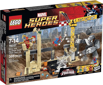 PRE-LOVED LEGO Ultimate Spider-Man Rhino and Sandman Supervillain Team-up 76037