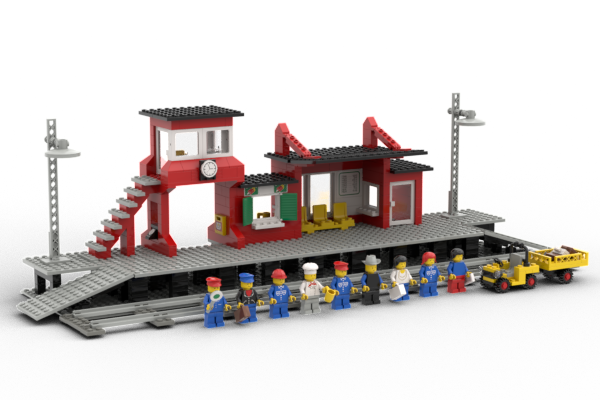 PRE-LOVED LEGO Trains Railway Station 7824 (No Box)