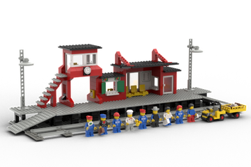 PRE-LOVED LEGO Trains Railway Station 7824 (No Box)