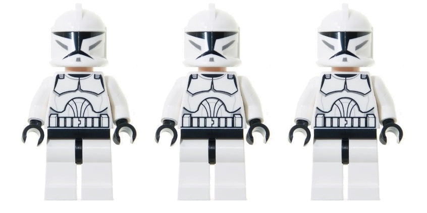 LEGO MINIFIG Star Wars Clone Trooper (Phase 1) sw0201 X 3