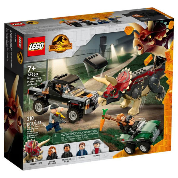LEGO Jurassic World Dominion Triceratops Pick-up Truck Ambush 76950