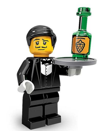 LEGO MINIFIG Waiter, Series 9 col09-1
