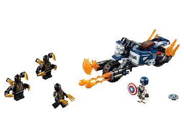 PRE-LOVED LEGO Captain America Outriders Attack 76123 (No Box)