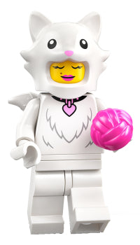 LEGO MINIFIG Fluffy Cat Costume Fan, Series 28 col28-2