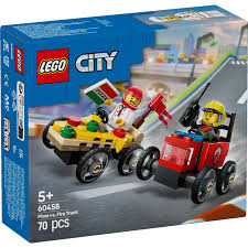 LEGO City Soapbox Racing Pizza vs. Fire Truck Race Car Pack 60458