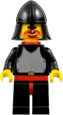 LEGO MINIFIG Castle Black Knight with Breastplate cas322