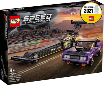 LEGO Speed Champions Mopar Dodge//SRT Top Fuel Dragster and 1970 Dodge Challenger T/A 76904