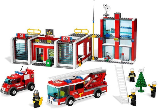 PRE-LOVED LEGO City Fire Station 7208