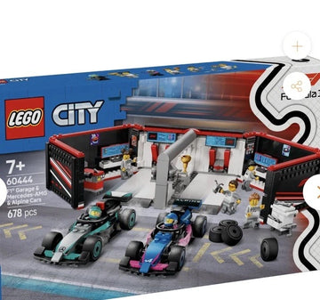 PRE-LOVED LEGO City Formula 1 F1 Garage & Mercedes-AMG & Alpine Cars 60444