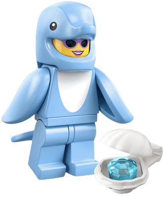 LEGO MINIFIG Dolphin Costume Fan, Series 28 col28-9