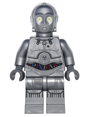LEGO MINIFIG Star Wars Silver Protocol Droid (U-3PO) sw0766
