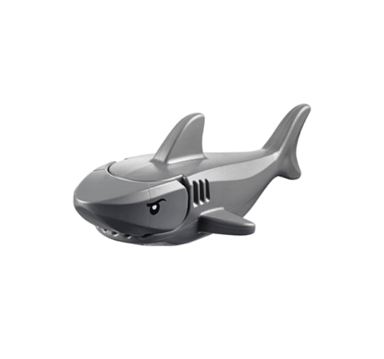 LEGO ANIMAL Shark with Rounded Nose and Debossed Gills with Black Eyes 14518c04pb01