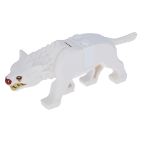 LEGO ANIMAL The Hobbit White Warg with Dark Red Nose wargpb02c01